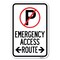 Signmission Emergency Access Route With Bidirection Heavy-Gauge Aluminum Sign, 12" x 18", A-1218-24111 A-1218-24111 - alternate 1